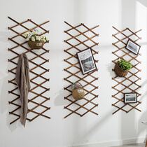 Wall hanger pendant climbing vine net fence flower garden telescopic large fence wall kindergarten garden milk tea shop wooden fence