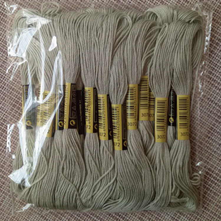 Cross stitch embroidery thread 3072 thread number 10 pieces each 8 meters 6 strands of supplementary thread Insole embroidery wool felt cotton thread