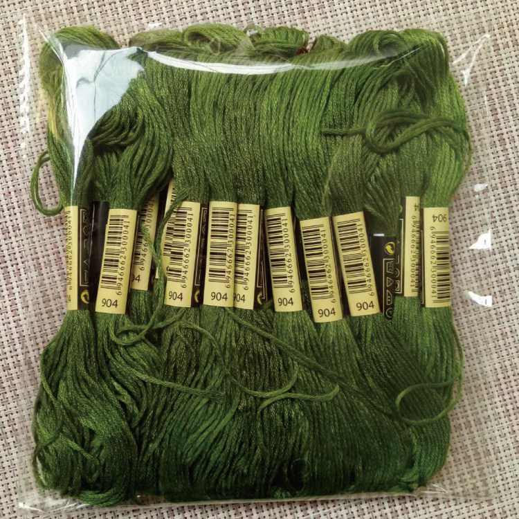 Cross-stitch embroidery thread 904 thread number 10 pieces each 8 meters 6 strands supplementary wiring insole embroidery poke music cotton thread