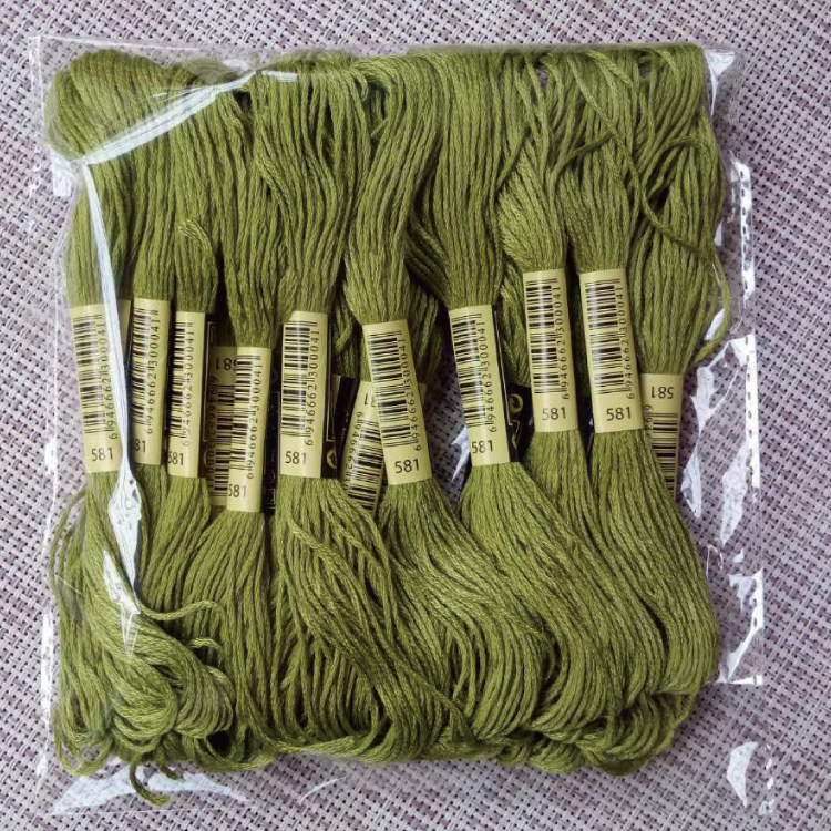 Cross-stitch embroidery thread 581 thread number 10 pieces each 8 meters 6 strands of supplementary line insole embroidery wool felt cotton thread