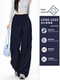 Navy Blue Sports Cargo Pants for Women, New Autumn Style, American High-Waisted Slimming Wide-Leg Pants, Petite Straight-Leg Pants for Men