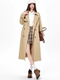 2025 new autumn and winter popular Korean khaki windbreaker coat for women preppy style small mid-length coat