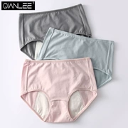 3 quần sinh lý cotton nữ thoáng khí chống rò rỉ kinh nguyệt sức khỏe quần cao eo cô gái sinh viên tóm tắt tam giác - Giống cái