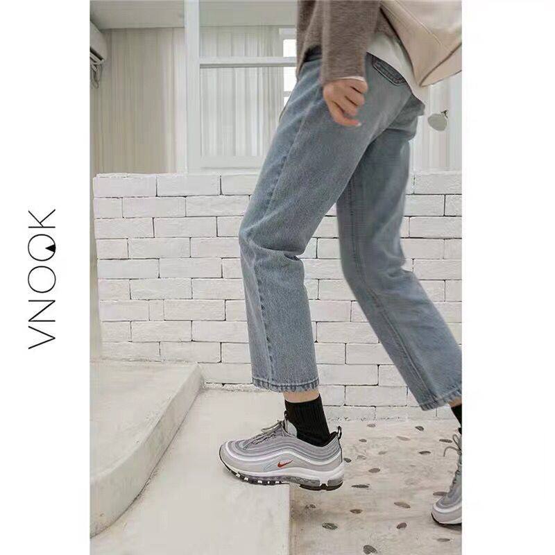 Pregnant Woman Jeans Spring 2022 New 90% Pants External Wearing Korean version Nursery School Spring Autumn Money Loose Straight Drum Wide Pants