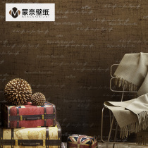 Vintage black English letters Industrial style wallpaper Clothing store wallpaper special milk tea shop Cafe restaurant Womens clothing