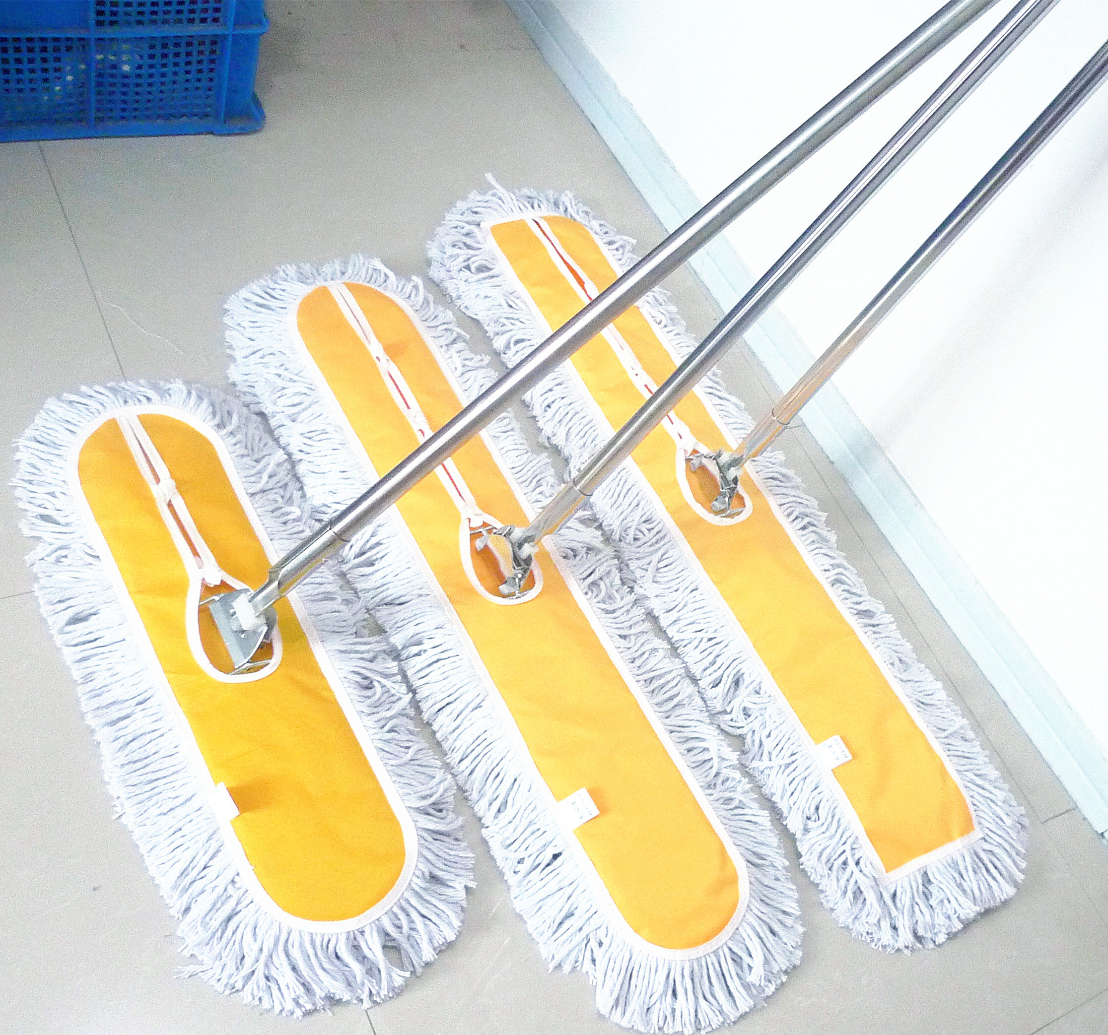Thickened flat mop large dust removal mop platoon cotton thread long mop wide mop white cloud flat mop 60-120CM