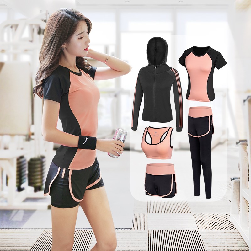 2021 spring and summer new yoga suit suit women's professional sports gym morning running suit loose quick-drying clothes show thin