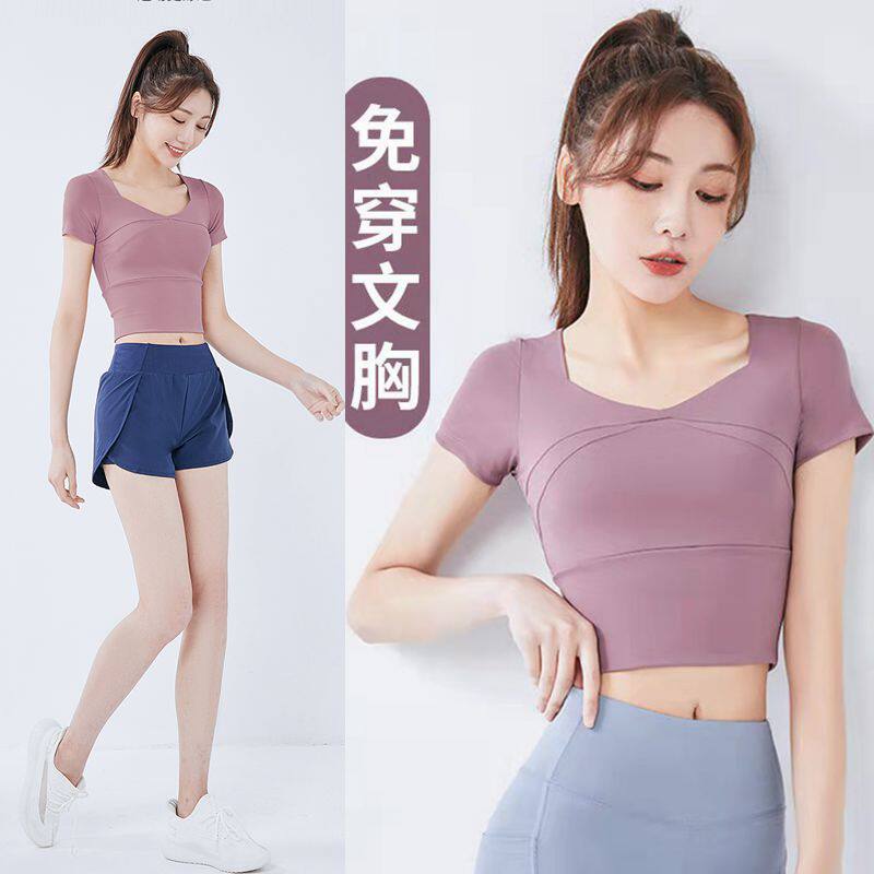 Sports Suit Women New Fashion Summer Casual Yoga Clothes Running Fitness Speed Dry Clothes Large Sizes short sleeves Two sets