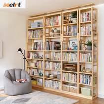 Bookcase floor full wall bookcase Top of the sky Shelf Book Wall Type Partition Solid Wood Containing Shelf Simple Shelf Whole