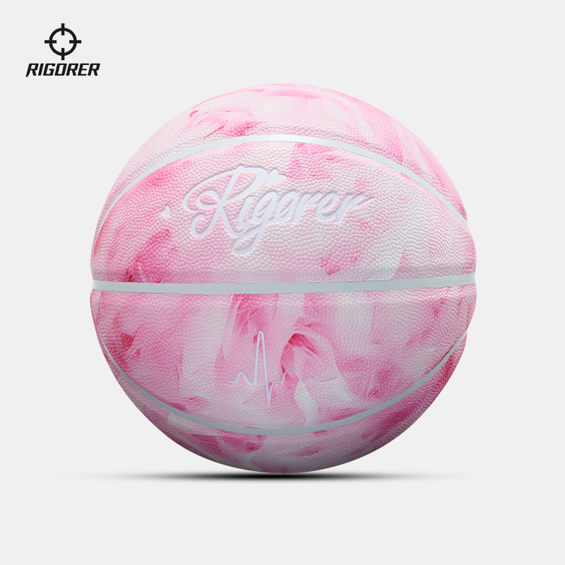 Zhunzhe Basketball No. 6 Pu Ball, Pink, Specially Designed for Girls, Birthday Gift, Indoor and Outdoor, Professional Competition Training for Adults