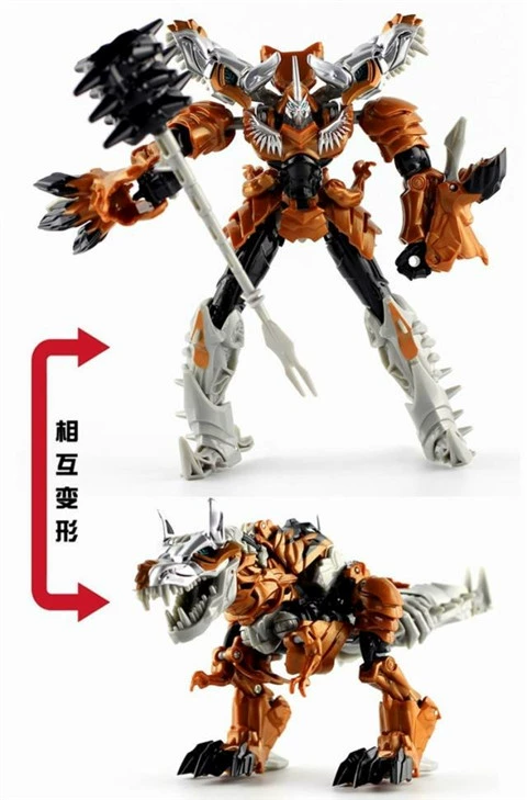 Hasbro biến dạng nửa vàng đen lớn chỉ 5 con khủng long sừng xe mô hình robot đồ chơi chính hãng - Gundam / Mech Model / Robot / Transformers mô hình gundam khổng lồ	