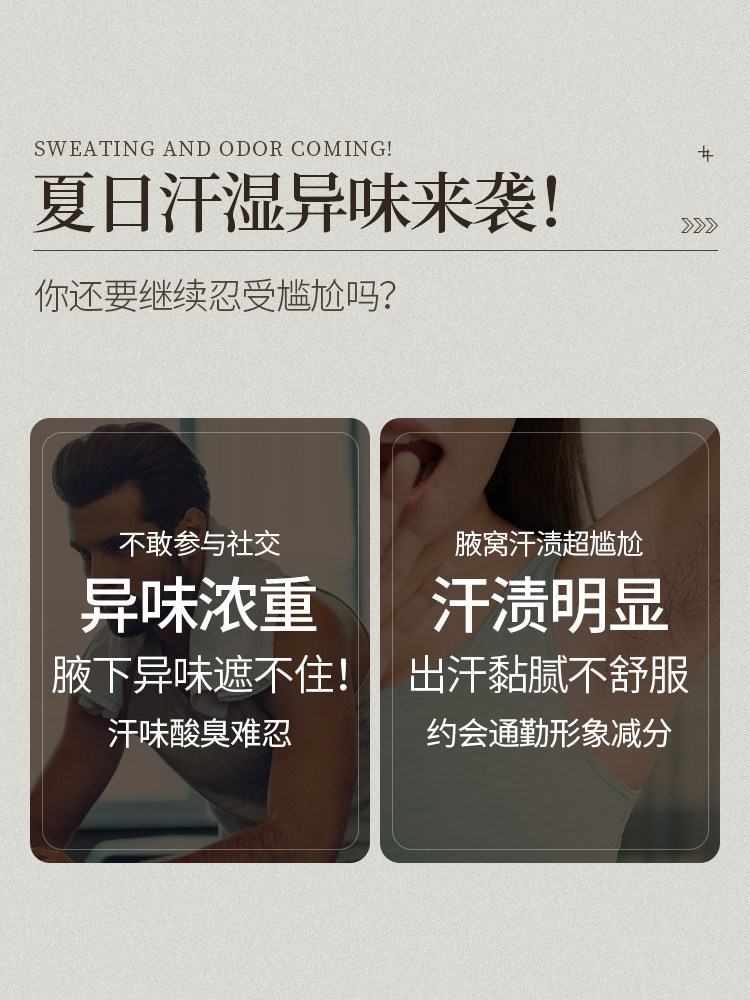 Antiperspirant Roll-On Official Genuine Deodorant for Underarm Odor Removal, Removes Underarm Odor, Eliminates Body Odor, Fragrance Body Liquid Cream Roll-On