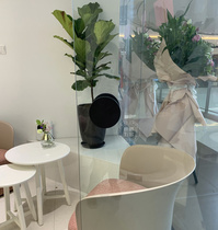 Light luxury round door handle solid wood door handle black European Jane frameless glass door handle modern womens clothing storefront