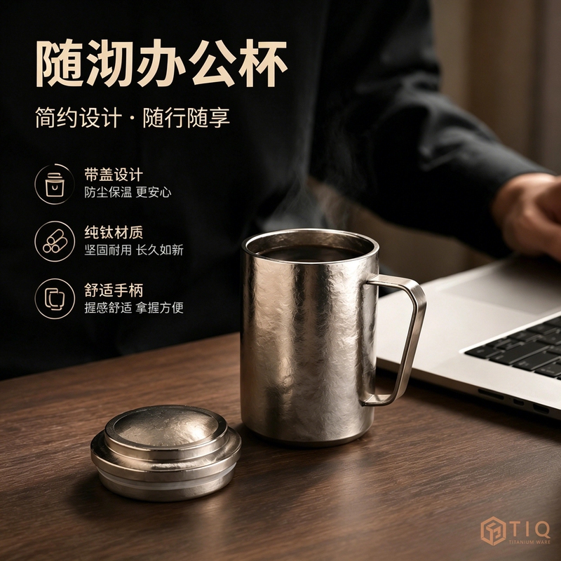 Pure Titanium Mug, Simple Style, Office Cup, Dust-Proof, Insulated, with Lid, Tea Cup, Coffee Cup Pure Titanium Mug, Simple Style, Office Cup, Dust-Proof, Insulated, with Lid, Tea Cup, Coffee Cup