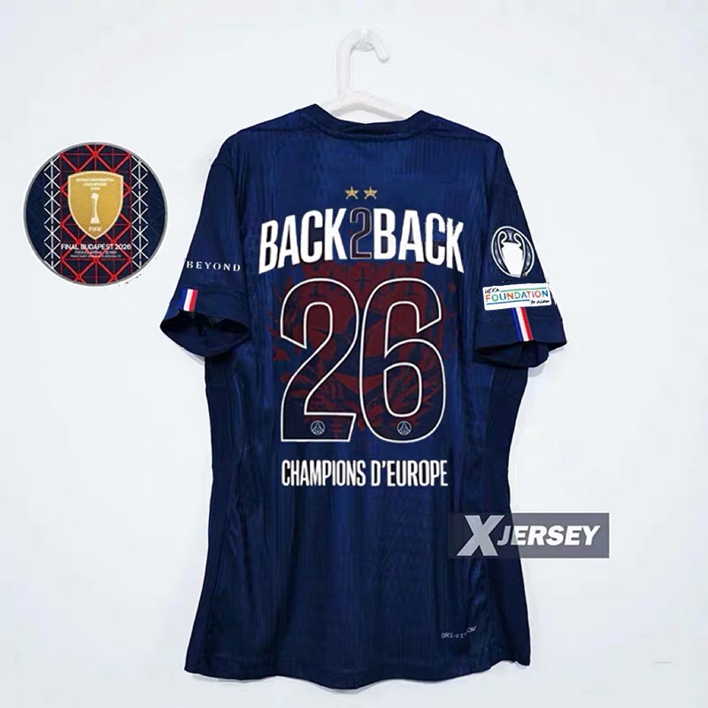 2526 Paris Saint-Germain Jersey Champions League Championship Edition Commemorative Edition K77 Doué Dembélé Vitinha