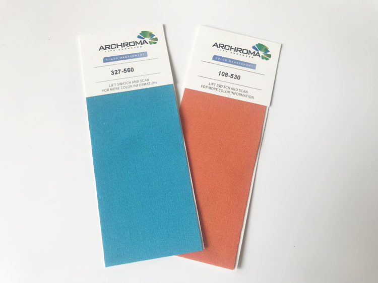 American Archroma Color Card, Ptc, Csi, Coloro Color Card Single Sheet Qtx