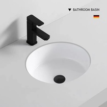 Embedded washbasin Ceramic deepened under the counter household pure round sink basin bathroom positive round sink