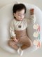 Baby Cartoon Cute Boneless Home Clothes Set 2024 Autumn and Winter Baby Comfortable Velvet Autumn Clothes and Autumn Pants Two-piece Set