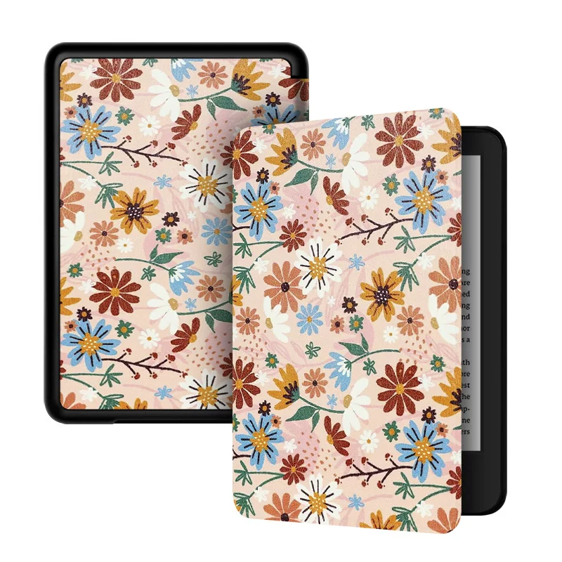Подходящий чехол-защитная крышка для Kindle Paperwhite6 Amazon kpw5 e-book Kpw3 кожаный чехол молодежная версия 2024 12-е поколение раскрашенная крышка 2022 вход версия Migu версия оболочка 11-е поколение оболочка