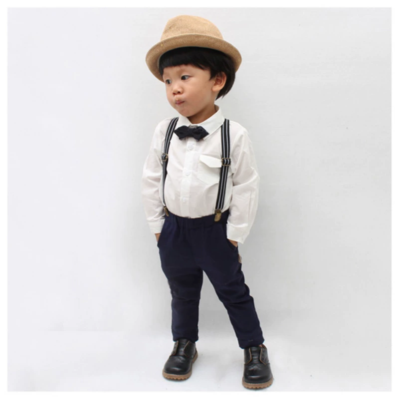 Bộ đồ bé trai phù hợp với phong cách mới của Anh phiên bản Hàn Quốc của bộ vest đại học cho bé trai sinh nhật đám cưới hoa cô gái trang phục mùa thu đồ vest cho bé trai 1 tuổi