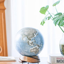 Large solid solid wood spiral globe 25cm creative decoration opening housewarming office ornaments home furnishings decorations crafts handicrafts fashion gifts in Chinese and English multi-color