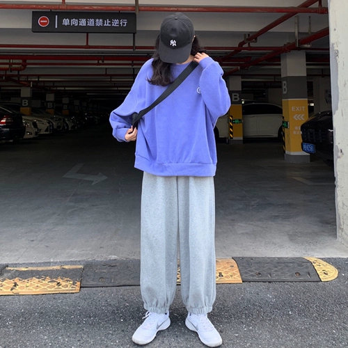 Спортивный осенний спортивный костюм, комплект, толстовка, осенние штаны, коллекция 2022, в корейском стиле