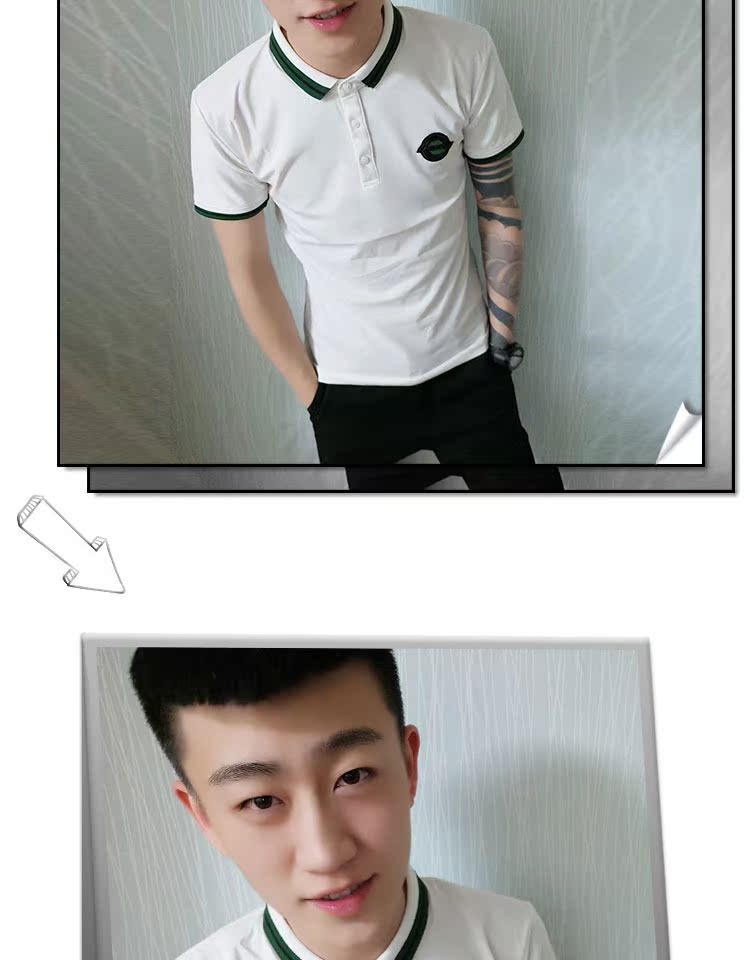 Xã hội giới trẻ tâm linh POLO áo sơ mi nam tay áo nhanh tay đỏ man rung cùng đoạn áo ve áo nam tay ngắn t shirt golf