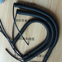 6-core spring wire 6-core black fog soft coil spring wire and cable six-core spring curve