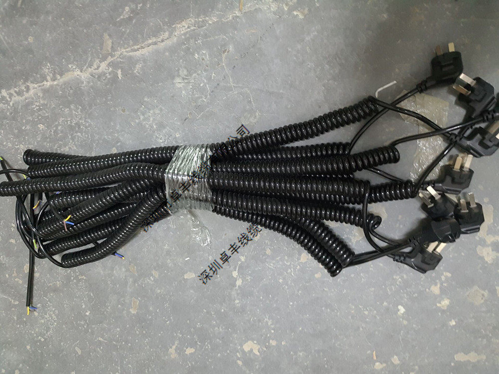 Black Spring Power Cable