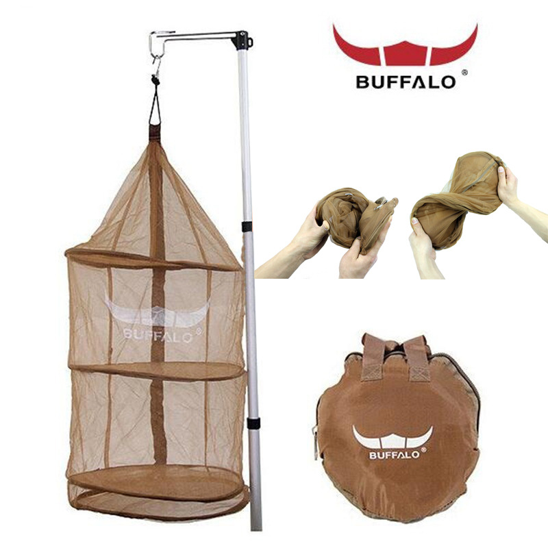 Outdoor camping dustproof drying cage drying net Automatic elastic