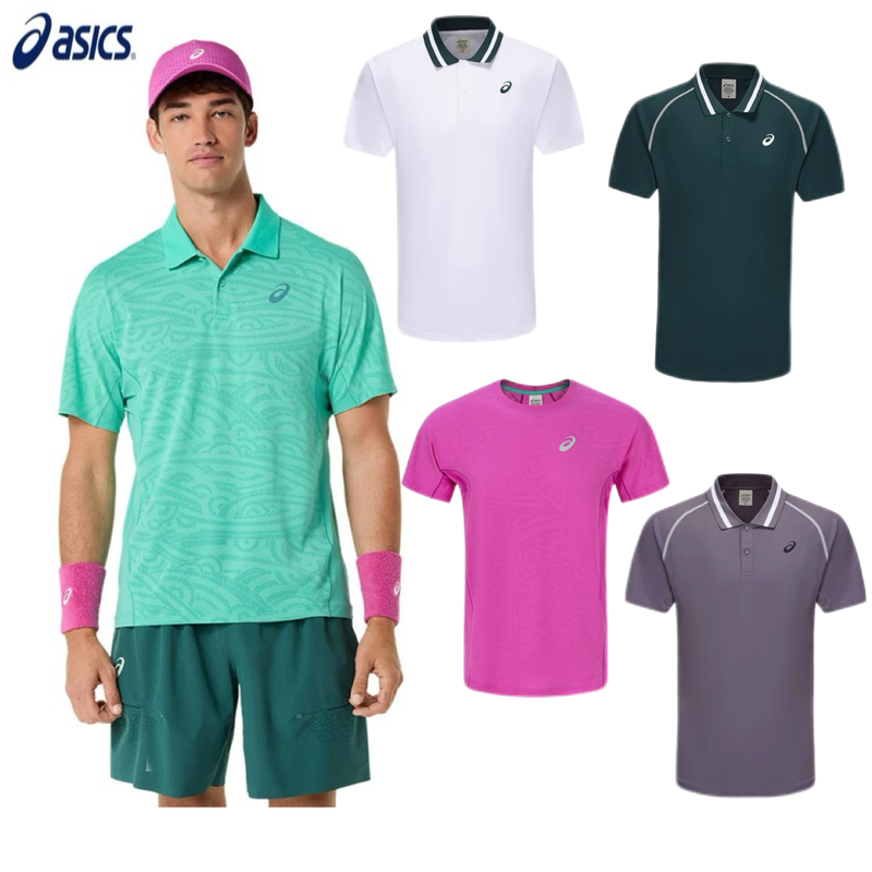 Asics Men's Quick-Drying Breathable Sports Casual Tennis Short-Sleeved T-Shirt Tennis Wear 2041A299-412