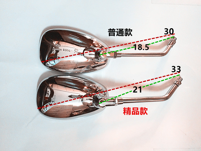 Xe máy điện mặt xe gương phản xạ rùa lớn Qianjiang 10mm gương 125 chỉnh nha sửa đổi GM rizoma 5 cạnh