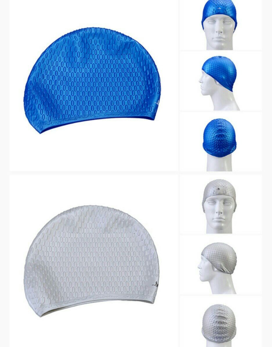 Mũ bơi Sanqi tóc dài không thấm nước Earmuffs silicone mũ bơi nam và nữ trưởng thành nói chung hạt nhỏ giọt nước bong bóng SDYM mũ bơi giá rẻ