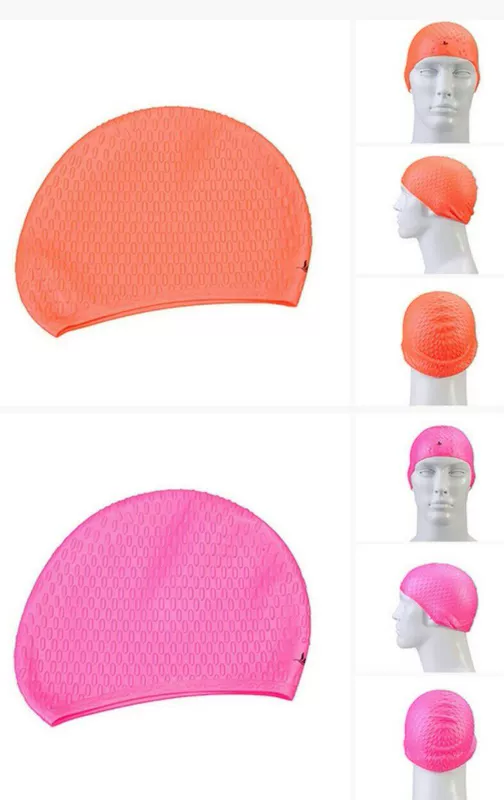 Mũ bơi Sanqi tóc dài không thấm nước Earmuffs silicone mũ bơi nam và nữ trưởng thành nói chung hạt nhỏ giọt nước bong bóng SDYM