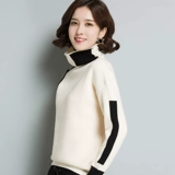 Цветной трикотажный демисезонный свитер, шерстяная утепленный лонгслив, коллекция 2021