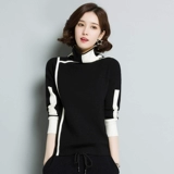 Цветной трикотажный демисезонный свитер, шерстяная утепленный лонгслив, коллекция 2021