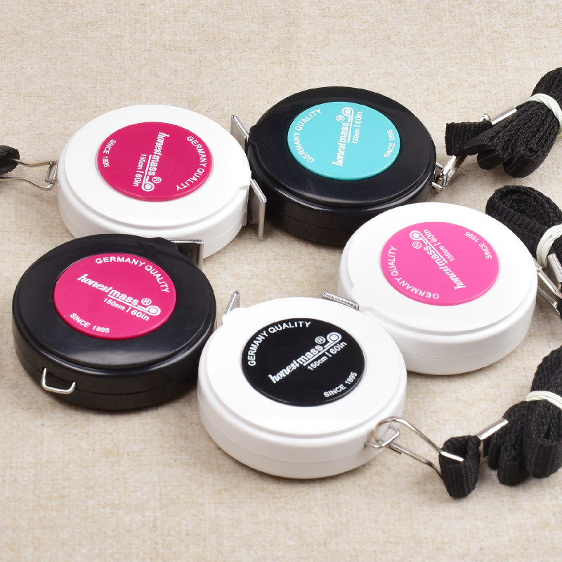 Imported household automatic retractable ruler clothing mini tape measure waist three-circle ruler clothes ruler leather ruler soft ruler 1 5 meters