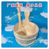 Сауна Хаус маленький деревянный ведро деревянная ложка сауна плита вода бассейн с длинной ложкой пот, вытянутая рука, подъемная деревянная бочка сухой паряк аксессуары воды