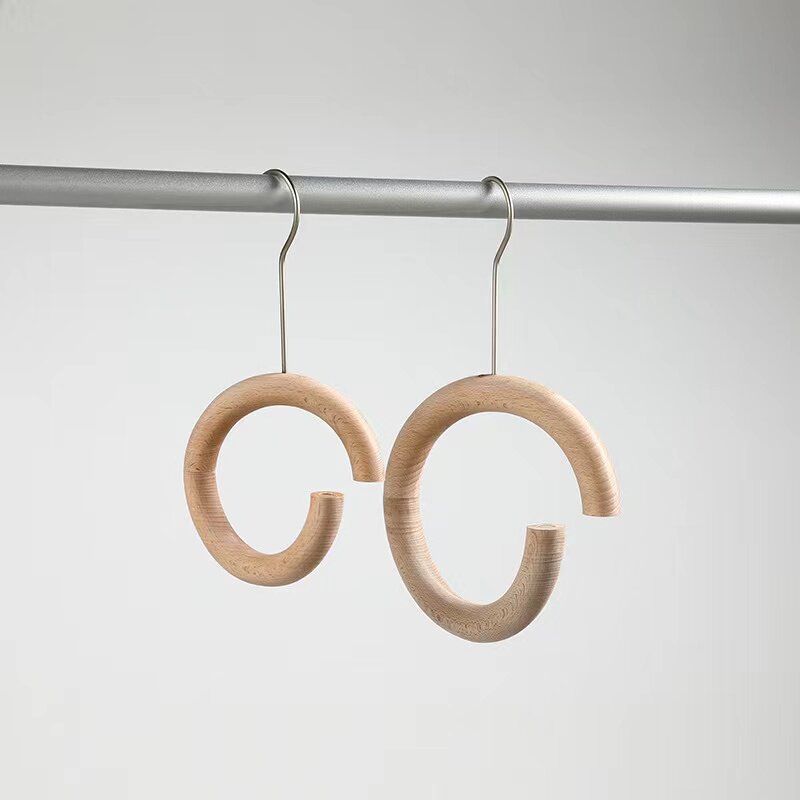 Clothing Store High-end Opening Rings Scarf Silk Towels Wood Ring Mesh Red Beech Wood Clothes Hanging Cloths Hanging Bags Cirque Pants Rings-Taobao