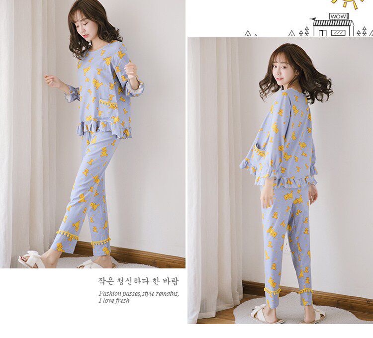 Pyjama pour femme en Coton à manches - Ref 2995380 Image 34