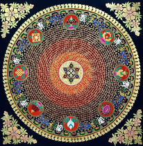 Eight auspicious hand-painted thangka Tibetan Nepal quality mineral pigments xuanguan decoration painting feng shui painting prayer blessing town house