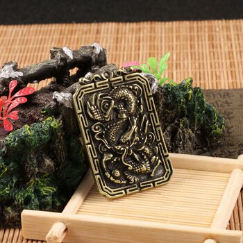 Antique bronze zodiac dragon plaque brass antique antique