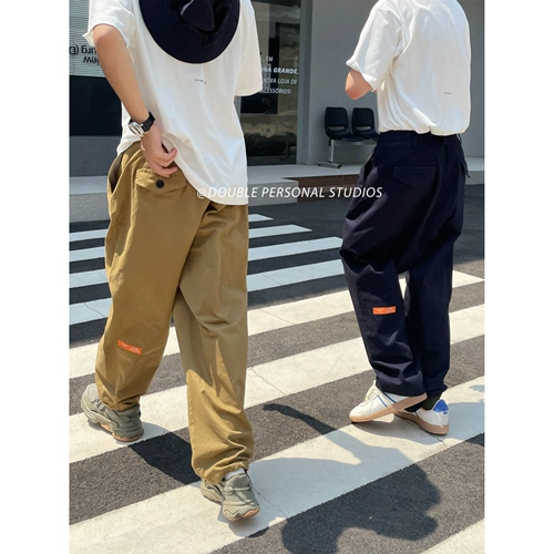 Двойные личные брюки 1992B / Свободный случай повседневного работника очень свободны!Супер универсальный!