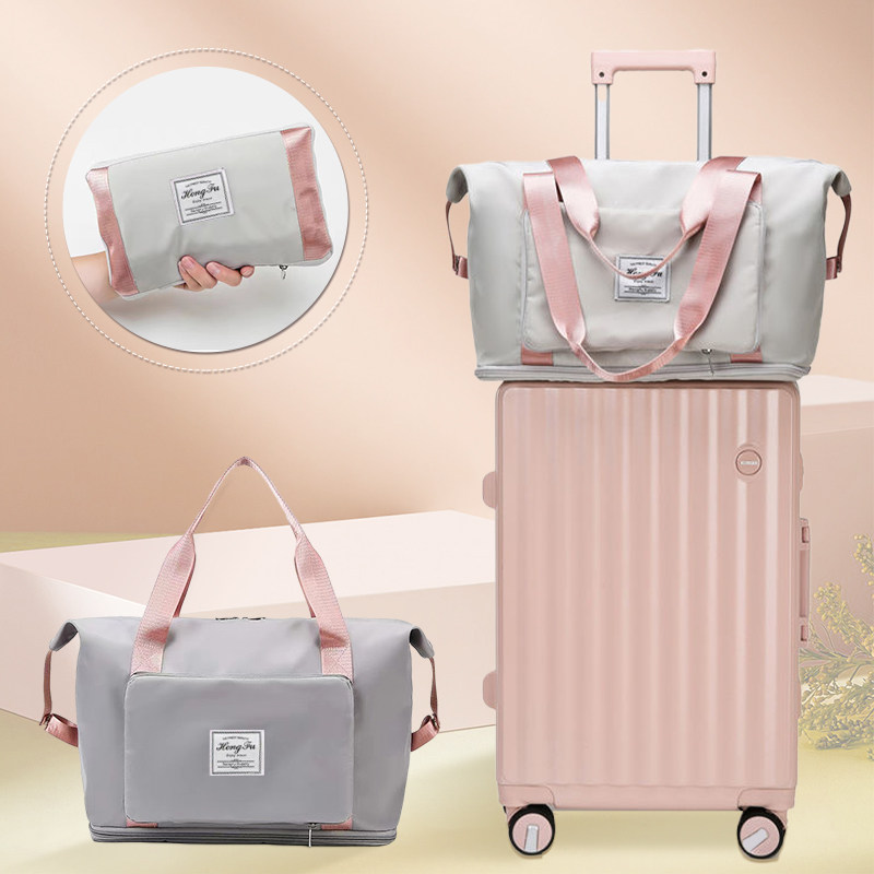Travel Bag Woman Light Large Capacity Business Trip Short Luggage Bag Can Cover Pull Rod box Folding Fitness Waiting to be produced