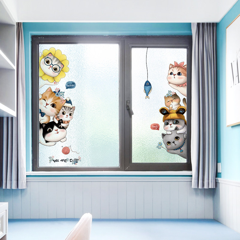 Frosted window paper glass stickers toilet window anti-disconnected bathroom bathroom privacy paste opaque