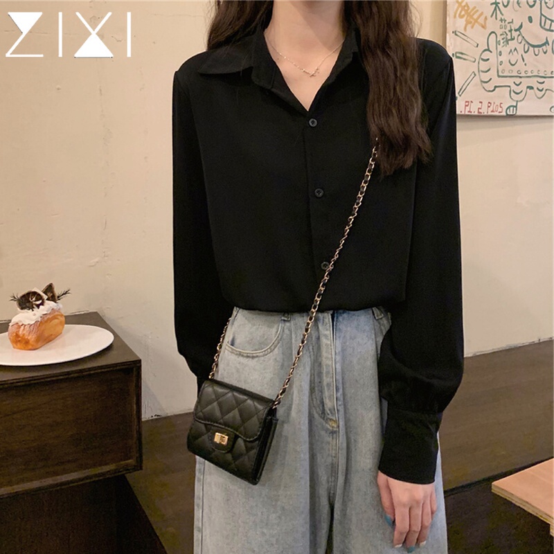 Black Shirt for Women, Summer High-End Top, 2026 Autumn New Style, Commuter Business Attire, Formal Wear, V-Neck Long-Sleeve Shirt