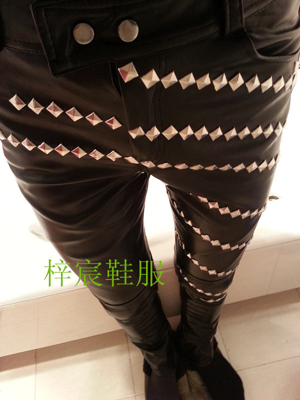 Pantalon cuir homme serré pour jeunesse - Ref 1488154 Image 24