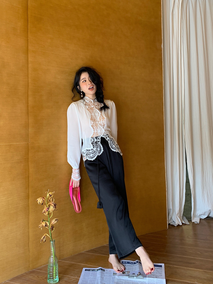 Штаны, с вышивкой, в западном стиле           