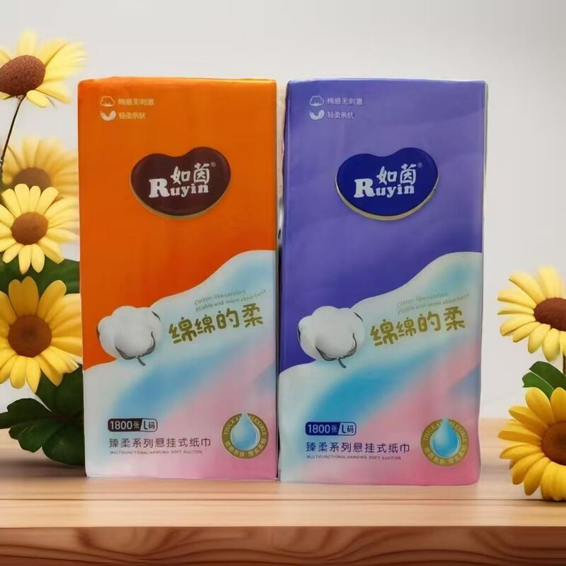 The Whole Package Is Like a Forest, Hanging Tissue Box with Five Layers of Thickened Paper, Suitable for Both Dry and Wet Use, 1800 Sheets Per Pack