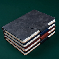 Bowen business office high-grade magnetic buckle PU leather notebook notepad A5B5 thickened simple hard shell customization